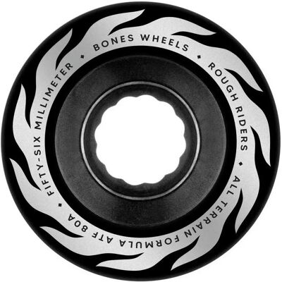 Bones Ruote Da Skateboard Rought Riders Eternal Flame Black 56mm/80A Bones Ruote Da Skateboard Rought Riders Eternal Flame Black 56mm/80A