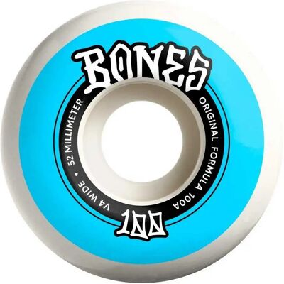 Bones Ruote Da Skateboard Wide V White 53mm/100A Bones Ruote Da Skateboard Wide V White 53mm/100A