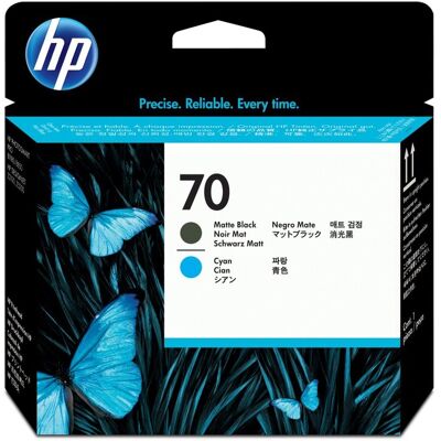 Hp testina di stampa nero opaco e ciano, 70 Hp testina di stampa nero opaco e ciano, 70