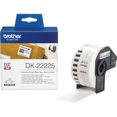 Brother dk-22225 nastro per etichettatrice nero su bianco Brother dk-22225 nastro per etichettatrice nero su bianco