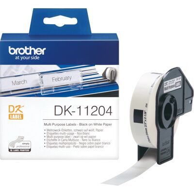 Brother dk-11204 nastro per etichettatrice nero su bianco Brother dk-11204 nastro per etichettatrice nero su bianco