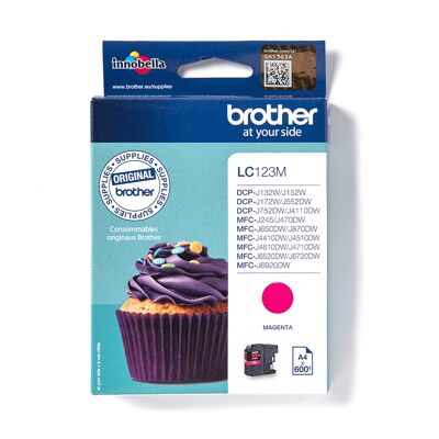 Brother lc123m cartuccia d'inchiostro 1 pz originale magenta Brother lc123m cartuccia d'inchiostro 1 pz originale magenta