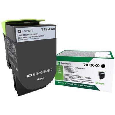 Lexmark 71b20k0 cartuccia toner 1 pz originale nero Lexmark 71b20k0 cartuccia toner 1 pz originale nero