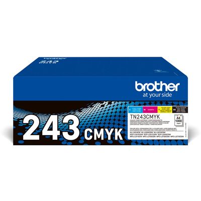 Brother tn-243cmyk cartuccia toner 1 pz originale nero, ciano, magenta, giallo Brother tn-243cmyk cartuccia toner 1 pz originale nero, ciano, magenta, giallo
