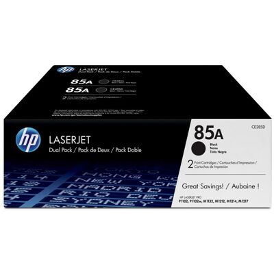 Hp confezione da 2 cartucce originali di toner nero laserjet 85a Hp confezione da 2 cartucce originali di toner nero laserjet 85a