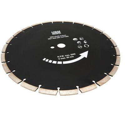 Lama di diamante HBM da 350 mm per la macchina da taglio professionale HBM da 350 mm - 2300W Lama di diamante HBM da 350 mm per la macchina da taglio professionale HBM da 350 mm - 2300W