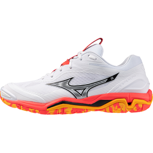 Mizuno WAVE STEALTH 6 Scarpe da pallamano Bianco/Fiery Coral 2/Citrus Donna/Uomo Taglia45 Mizuno WAVE STEALTH 6 Scarpe da pallamano Bianco/Fiery Coral 2/Citrus Donna/Uomo Taglia45
