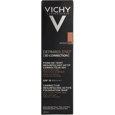 Vichy Dermablend 3D Correction Fondotinta - Tono 55 Bronze - Levigante Correttiva SPF 25 Vichy Dermablend 3D Correction Fondotinta - Tono 55 Bronze - Levigante Correttiva SPF 25