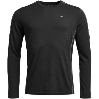 Maglia a maniche lunghe Ortovox 185 ROCK'N'WOOL LONG SLEEVE M (black raven) uomo M Maglia a maniche lunghe Ortovox 185 ROCK'N'WOOL LONG SLEEVE M (black raven) uomo M