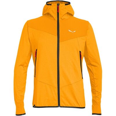 Giacca in pile Salewa Agner Hybrid Polarlite Durastretch (Turmeric Melange) Uomo 52-XL Giacca in pile Salewa Agner Hybrid Polarlite Durastretch (Turmeric Melange) Uomo 52-XL