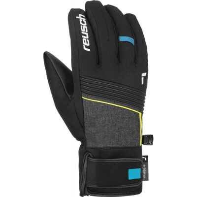 Guanti da sci REUSCH Louis R-TEX XT (black melange/safety yellow/blue) 8 Guanti da sci REUSCH Louis R-TEX XT (black melange/safety yellow/blue) 8
