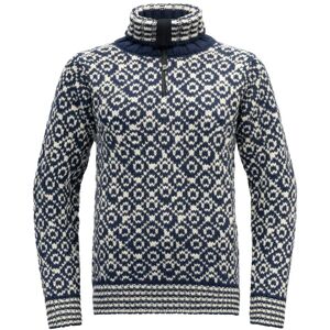 Pullover Devold SVALBARD LANA COLLO CON ZIP (NOTTE/BIANCO) M Pullover Devold SVALBARD LANA COLLO CON ZIP (NOTTE/BIANCO) M