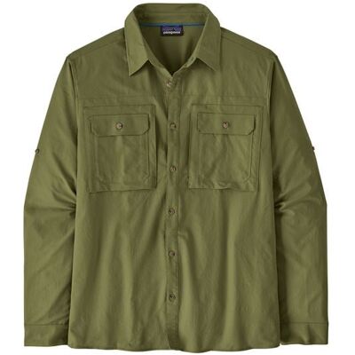 Camicia Patagonia M's L/S Self Guided Sun Shirt (Caper Green) Uomo M Camicia Patagonia M's L/S Self Guided Sun Shirt (Caper Green) Uomo M