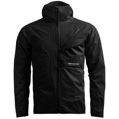 Giacca impermeabile Ortovox TRACE 2.5L JACKET M (black raven) Uomo XL Giacca impermeabile Ortovox TRACE 2.5L JACKET M (black raven) Uomo XL