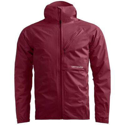 Giacca impermeabile Ortovox TRACE 2.5L JACKET M (rosso malbec) Uomo XL Giacca impermeabile Ortovox TRACE 2.5L JACKET M (rosso malbec) Uomo XL