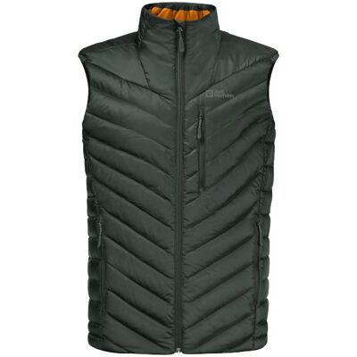Jack Wolfskin JACK WOLSKIN PASSAMANI DOWN VEST (Nero Oliva) Uomo Piumino senza maniche XL Jack Wolfskin JACK WOLSKIN PASSAMANI DOWN VEST (Nero Oliva) Uomo Piumino senza maniche XL