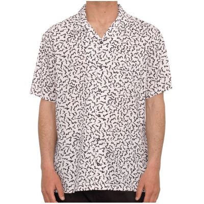 Camicia Volcom ASPHALT BEACH SS (LILAC ASH) Uomo S Camicia Volcom ASPHALT BEACH SS (LILAC ASH) Uomo S