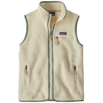 Patagonia Gilet Retro Pile da Donna (Natural w/Ellwood Green) XL Patagonia Gilet Retro Pile da Donna (Natural w/Ellwood Green) XL
