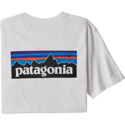 T-shirt Patagonia P-6 Logo Responsabili-tee (Bianco) uomo XL T-shirt Patagonia P-6 Logo Responsabili-tee (Bianco) uomo XL