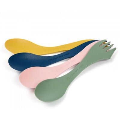 Posate Light my fire Set di 4 forchette in bioplastica (rosa polveroso/giallo polveroso/verde sabbia/blu) OS Posate Light my fire Set di 4 forchette in bioplastica (rosa polveroso/giallo polveroso/verde sabbia/blu) OS