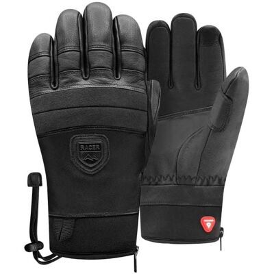 Guanti da sci Racer 90 LEATHER 3 (NERO NERO) Uomo L-9 Guanti da sci Racer 90 LEATHER 3 (NERO NERO) Uomo L-9