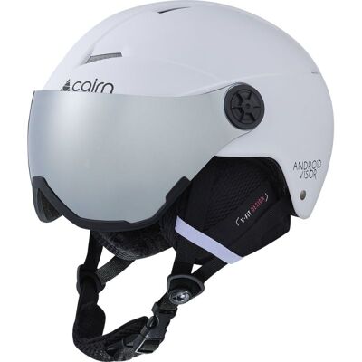 Casco da sci con visiera Cairn Android Visor J (Bianco Opaco) Bambino Cat. 3 51-53 Casco da sci con visiera Cairn Android Visor J (Bianco Opaco) Bambino Cat. 3 51-53