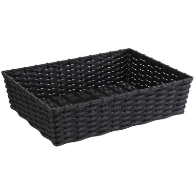 APS Cesto rettangolare "Wicker Look" 29,5 x 39,5 cm Nero APS Cesto rettangolare "Wicker Look" 29,5 x 39,5 cm Nero