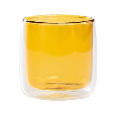 Zafferano Tumbler Doppia Camera 32,5 cl No Bilia Trasparente/Giallo Oro Zafferano Tumbler Doppia Camera 32,5 cl No Bilia Trasparente/Giallo Oro