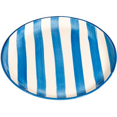 Zafferano Piatto piano Lido Righe Azzurro 28 cm Zafferano Piatto piano Lido Righe Azzurro 28 cm
