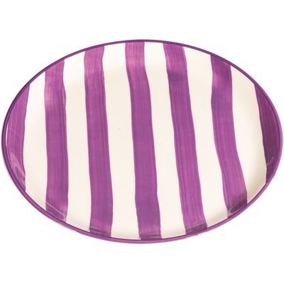 Zafferano Piatto piano Lido Righe Viola 28 cm Zafferano Piatto piano Lido Righe Viola 28 cm