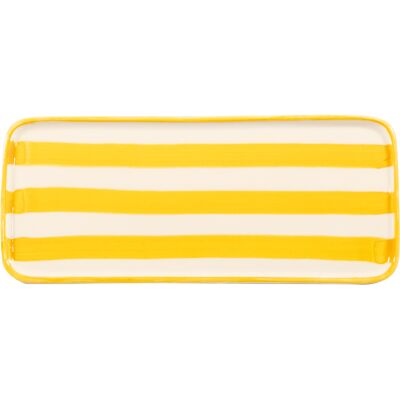 Zafferano Piatto rettangolare Lido Righe Giallo 11,5 x 26,5 cm Zafferano Piatto rettangolare Lido Righe Giallo 11,5 x 26,5 cm