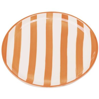 Zafferano Piatto piano Lido Righe Rosso Mattone 28 cm Zafferano Piatto piano Lido Righe Rosso Mattone 28 cm