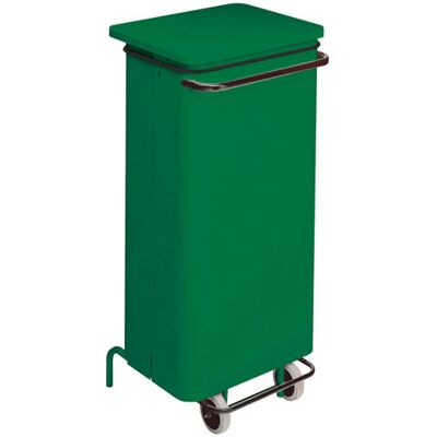 Medial Conticolor - Contenitore rifiuti verde con pedal e frontale removibile Medial Conticolor - Contenitore rifiuti verde con pedal e frontale removibile