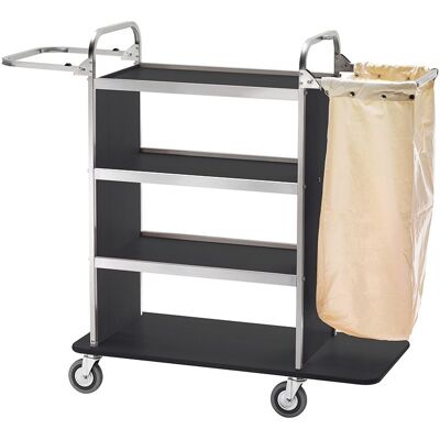 Forcar Carrello Portabiancheria 110/143 x 50 cm Nero Forcar Carrello Portabiancheria 110/143 x 50 cm Nero