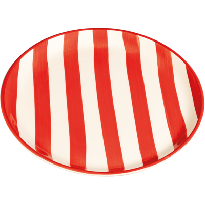 Zafferano Piatto piano Lido Righe Rosso 28 cm Zafferano Piatto piano Lido Righe Rosso 28 cm
