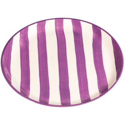 Zafferano Piatto Lido Righe Viola 21 cm Zafferano Piatto Lido Righe Viola 21 cm