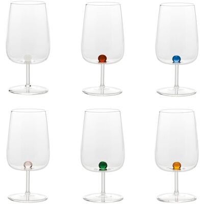 Set Bilia di Zafferano - 6 Bicchieri in Vetro Borosilicato Set Bilia di Zafferano - 6 Bicchieri in Vetro Borosilicato