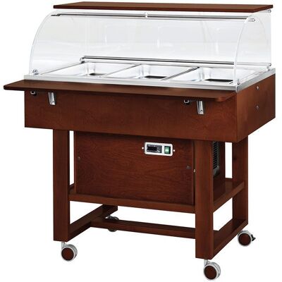 Forcar Carrello Refrigerato in Legno 3 x GN 1/1 Wenge Forcar Carrello Refrigerato in Legno 3 x GN 1/1 Wenge