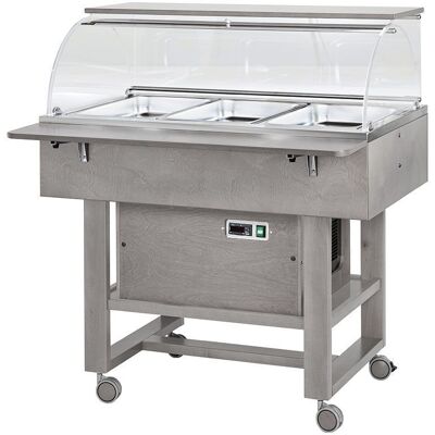 Forcar Carrello Refrigerato in Legno 3 x GN 1/1 Grigio Cenere Forcar Carrello Refrigerato in Legno 3 x GN 1/1 Grigio Cenere