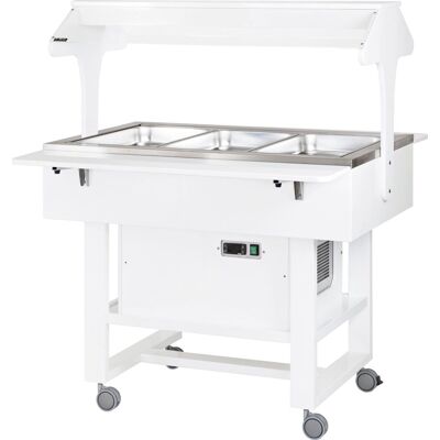 Forcar Carrello Refrigerato con Luce al Neon 3 x GN 1/1 Laccato Bianco Forcar Carrello Refrigerato con Luce al Neon 3 x GN 1/1 Laccato Bianco