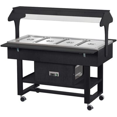 Forcar Carrello Refrigerato con Luce al Neon 4 x GN 1/1 Nero Forcar Carrello Refrigerato con Luce al Neon 4 x GN 1/1 Nero