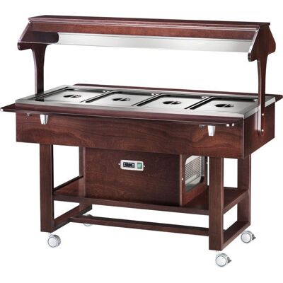 Forcar Carrello Refrigerato con Luce al Neon 4 x GN 1/1 Wenge Forcar Carrello Refrigerato con Luce al Neon 4 x GN 1/1 Wenge