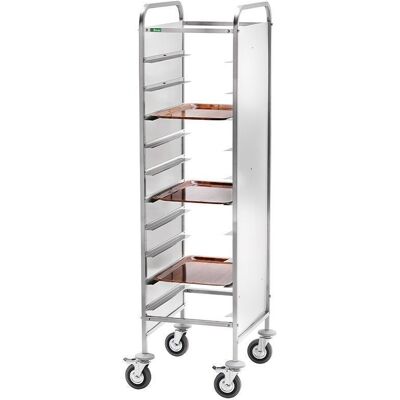 Forcar Carrello Portavassoi Rinforzati GN 1/1 per 10 Vassoi 45 x 62 cm Inox Forcar Carrello Portavassoi Rinforzati GN 1/1 per 10 Vassoi 45 x 62 cm Inox