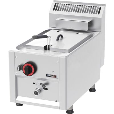 Friggitrice a gas con valvola di scarico 8 litri - Casselin Friggitrice a gas con valvola di scarico 8 litri - Casselin