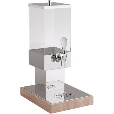 Abert Distributore Dispenser Succhi Inox 18/10 Base Legno con Rubinetto in Metallo 3,5 L Square Abert Distributore Dispenser Succhi Inox 18/10 Base Legno con Rubinetto in Metallo 3,5 L Square