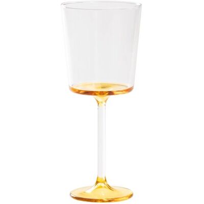 Zafferano Calice vino rosso 46,5 cl Discobolo Trasparente/Giallo Oro Zafferano Calice vino rosso 46,5 cl Discobolo Trasparente/Giallo Oro