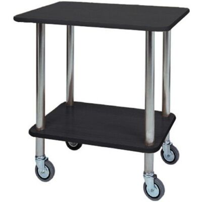 Forcar Carrello Guéridon 2 Piani 4 Ruote 70 x 50 cm Nero Forcar Carrello Guéridon 2 Piani 4 Ruote 70 x 50 cm Nero