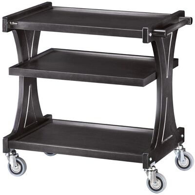 Forcar Carrello di Servizio in Legno 3 Piani 106 x 55 cm Nero Forcar Carrello di Servizio in Legno 3 Piani 106 x 55 cm Nero