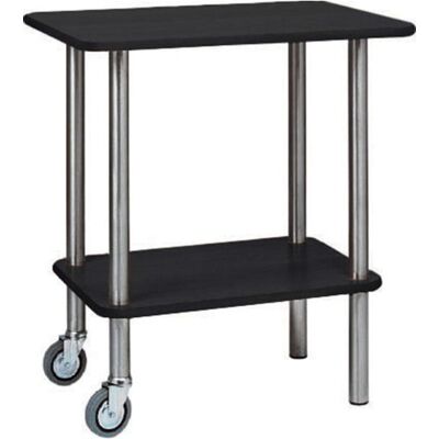 Forcar Carrello Guéridon 2 Piani 2 Ruote 70 x 50 cm Nero Forcar Carrello Guéridon 2 Piani 2 Ruote 70 x 50 cm Nero