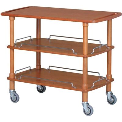 Forcar Carrello di Servizio in Legno 3 Piani 110 x 55 cm Noce Forcar Carrello di Servizio in Legno 3 Piani 110 x 55 cm Noce